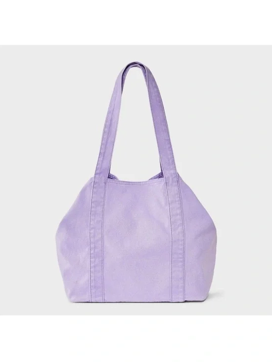 JoyLab Washed Canvas Tote Handbag - Lavender - Picture 6 of 8